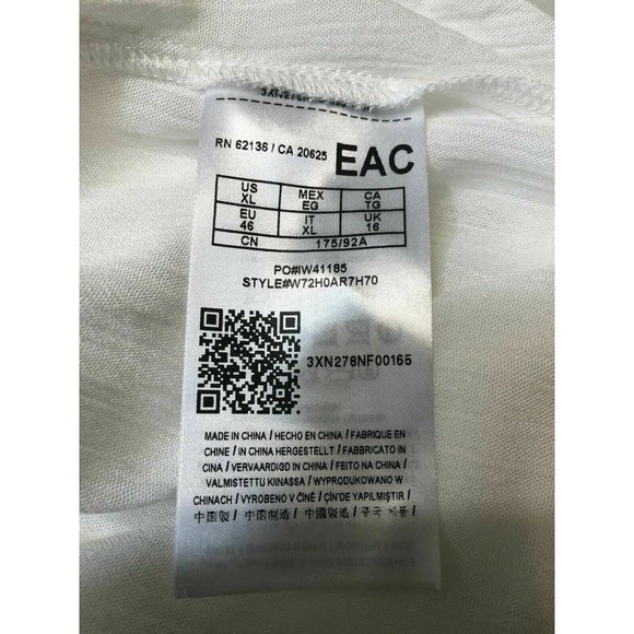 Guess Women's White Kira Convertible Gauze Top size XL - Picture 10 of 13